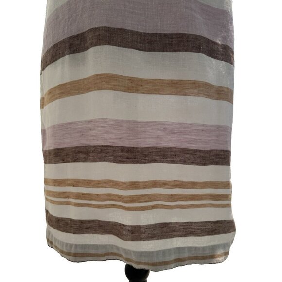 Rachel Zoe, 100 % linen dress, size 6, shift, sleeveless, scoop neck, stripes, - Picture 9 of 15